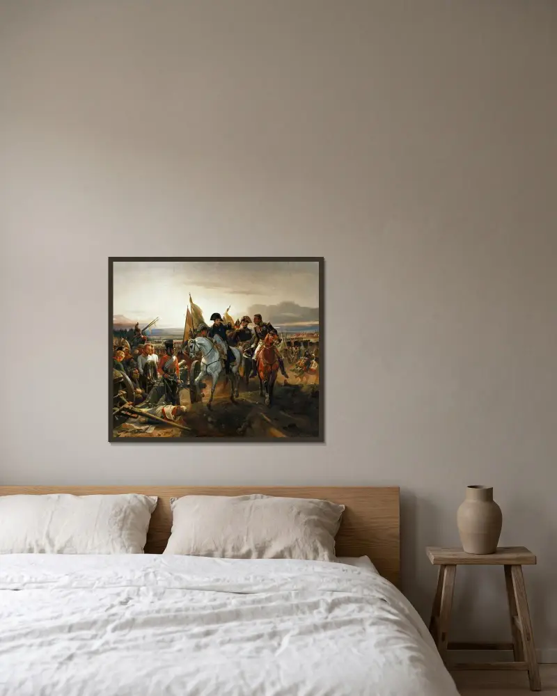 Slaget vid Friedland, 14 juni 1807 av Horace Vernet inramad på en vägg