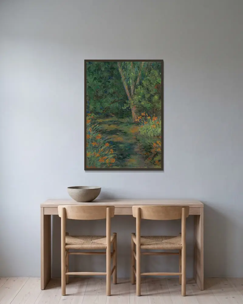 Kwiaty ogrodowe, Blanche Hoschedé-Monet w ramie na ścianie