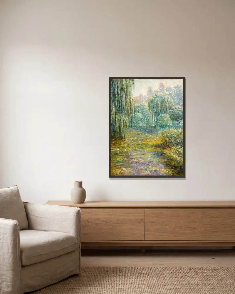 Ogród w Giverny, nr 1, Blanche Hoschedé-Monet w ramie na ścianie