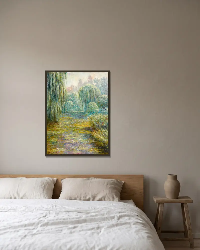 Ogród w Giverny, nr 1, Blanche Hoschedé-Monet w ramie na ścianie