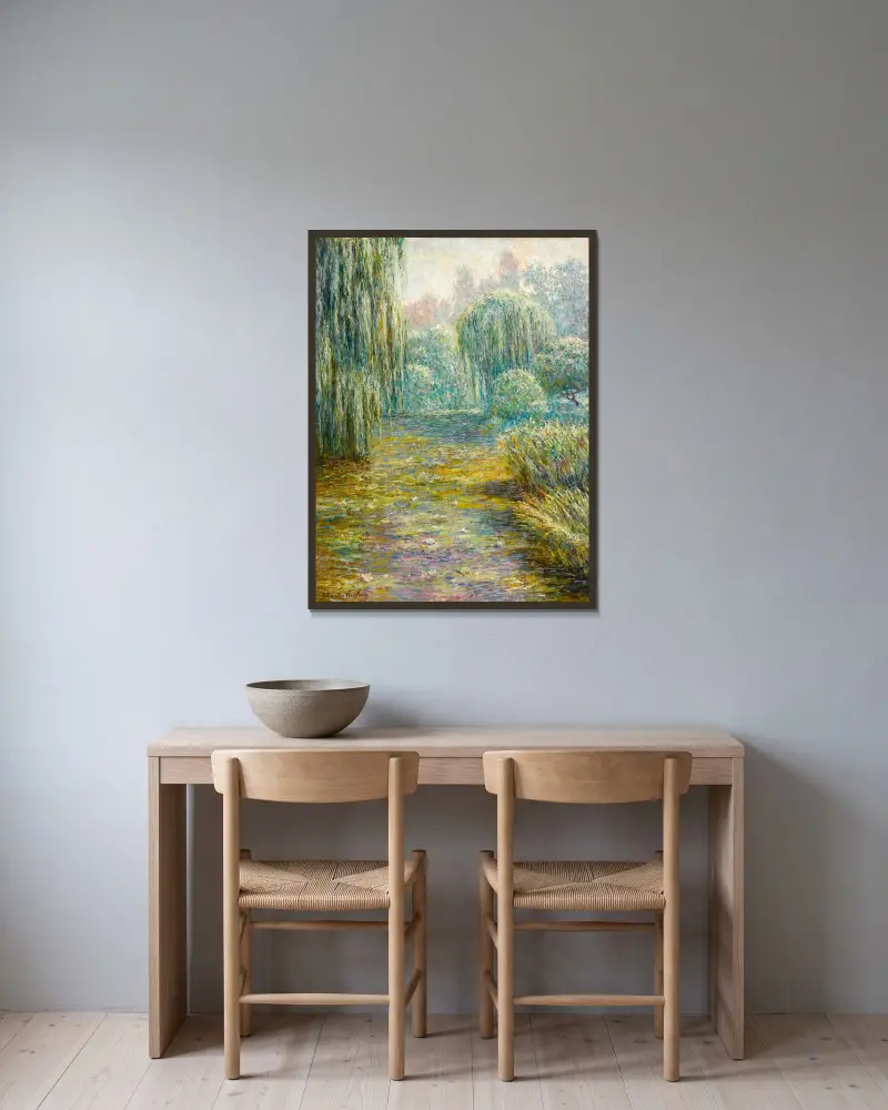 Ogród w Giverny, nr 1, Blanche Hoschedé-Monet w ramie na ścianie