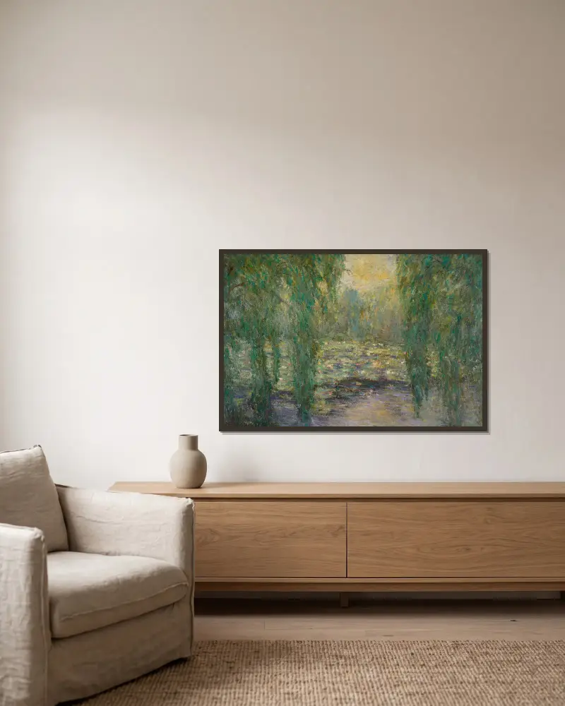 Lilie wodne, Blanche Hoschedé-Monet w ramie na ścianie