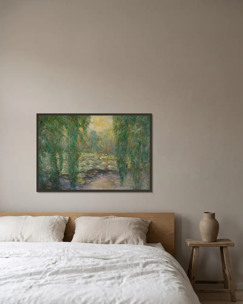 Lilie wodne, Blanche Hoschedé-Monet w ramie na ścianie