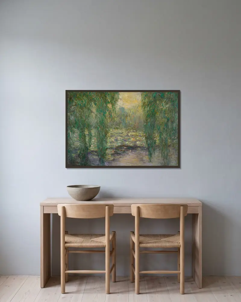 Lilie wodne, Blanche Hoschedé-Monet w ramie na ścianie