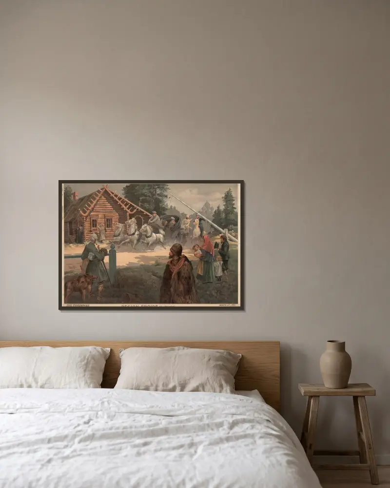 Kaltes Gebiet (Russland) von Frederic Hugo d’Alési gerahmt an einer Wand