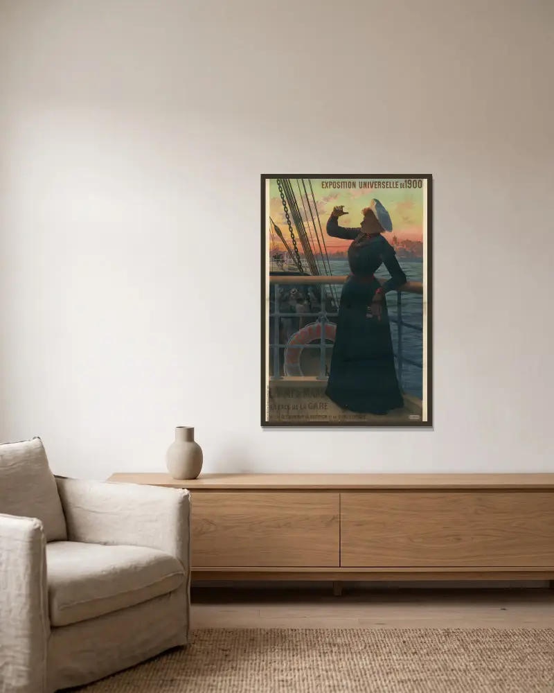 Exposition Universelle de 1900. Le Maréorama, Champs de Mars, en face de la gare av Frederic Hugo d’Alési inramad på en vägg
