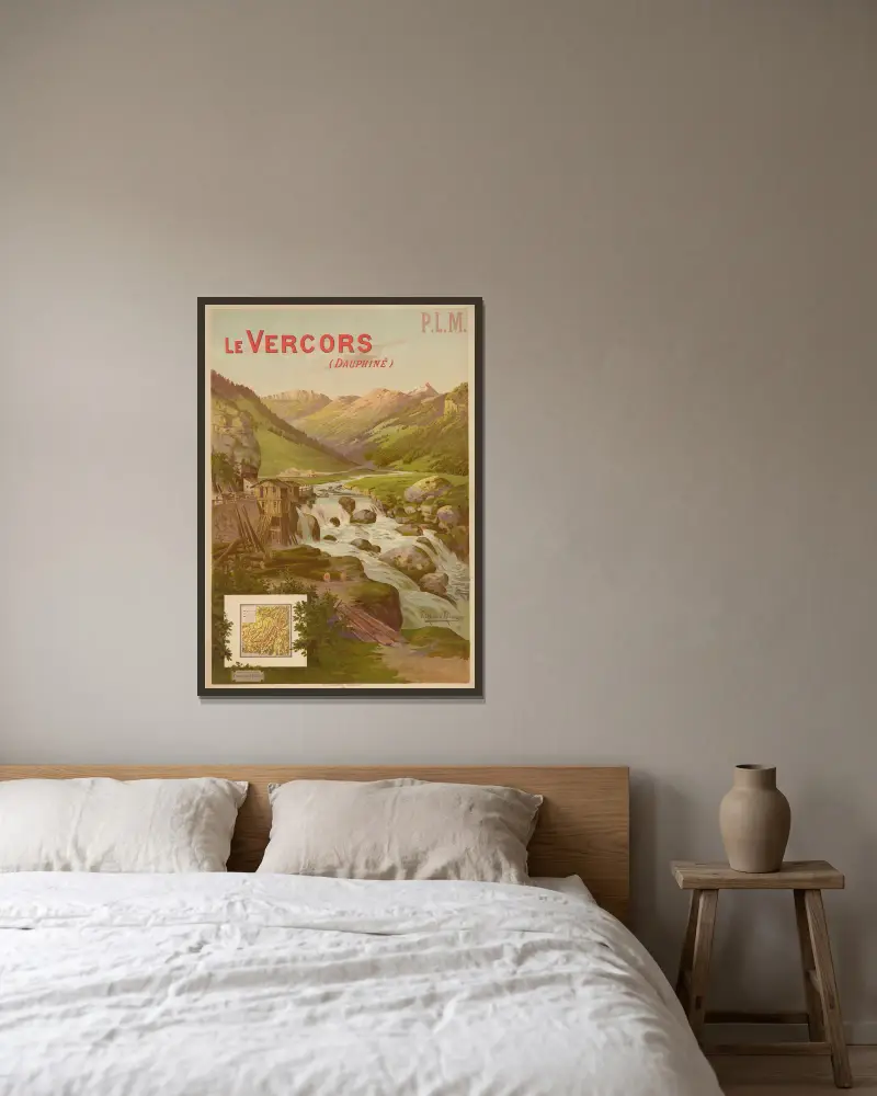 P.L.M. Le Vercors (Dauphiné) av Frederic Hugo d’Alési inramad på en vägg