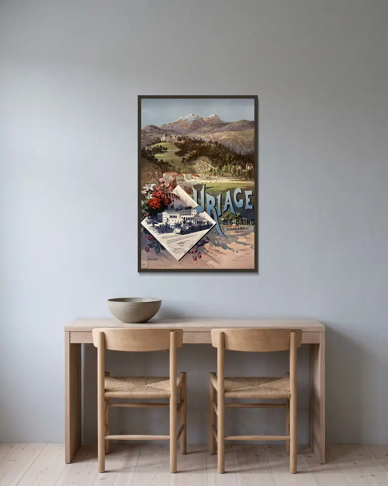 Uriage-les-Bains (Isère) von Frederic Hugo d’Alési gerahmt an einer Wand