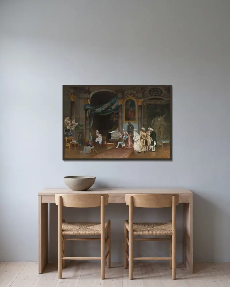 En séance av Hugo Salmson inramad på en vägg