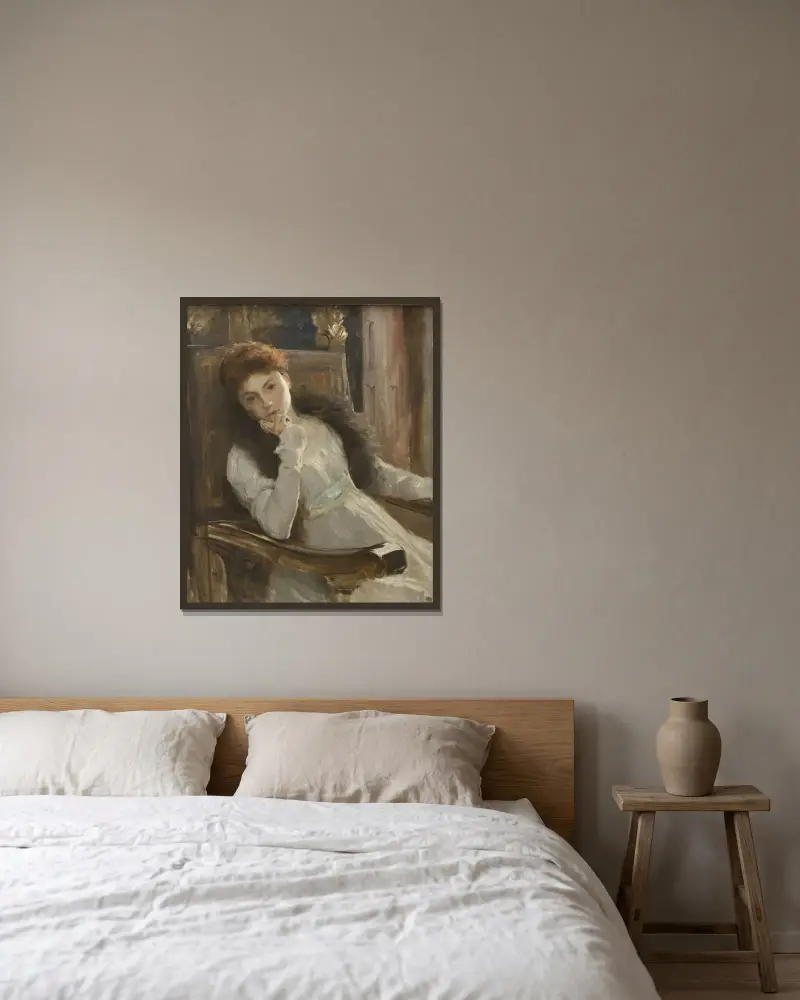 Mademoiselle Pourtalès av Hugo Salmson inramad på en vägg