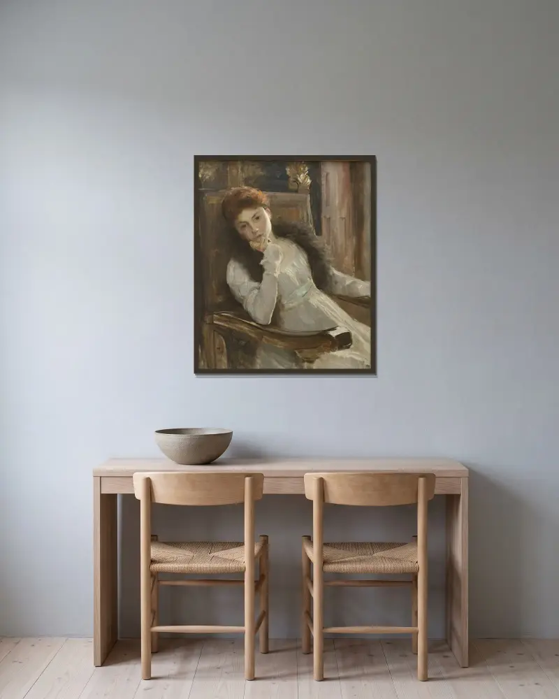 Mademoiselle Pourtalès av Hugo Salmson inramad på en vägg