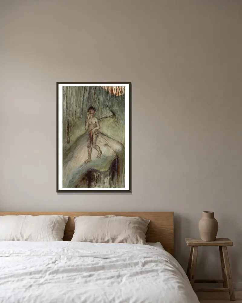 Bytost, Hugo Simberg v rámu na stěně