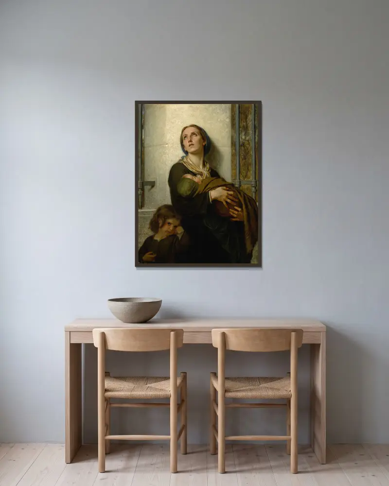 Die Vergessenen von Hugues Merle gerahmt an einer Wand