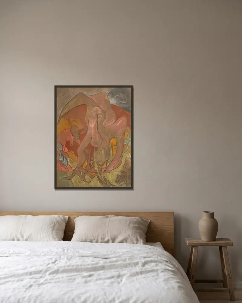 Komposition von Stanisław Ignacy Witkiewicz gerahmt an einer Wand