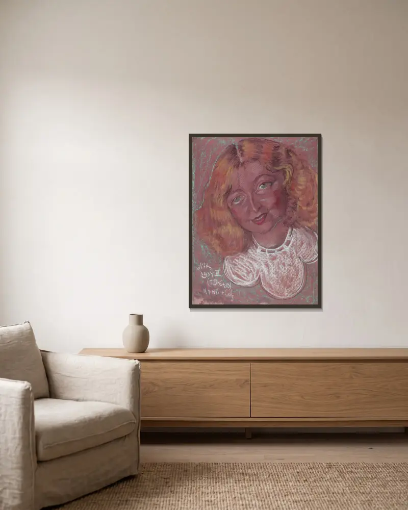 Porträt der Eugenia Bundykowa, 1934 – Nr. 1 von Stanisław Ignacy Witkiewicz gerahmt an einer Wand