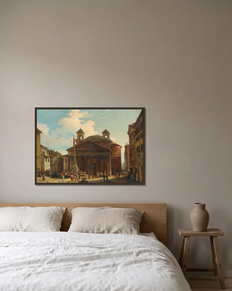 Rome, The Pantheon av Ippolito Caffi inramad på en vägg