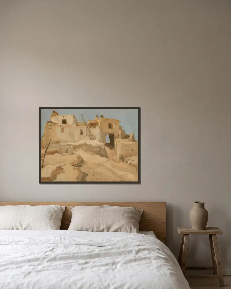 Hopi Archway, Walpi Arizona av Eanger Irving Couse inramad på en vägg