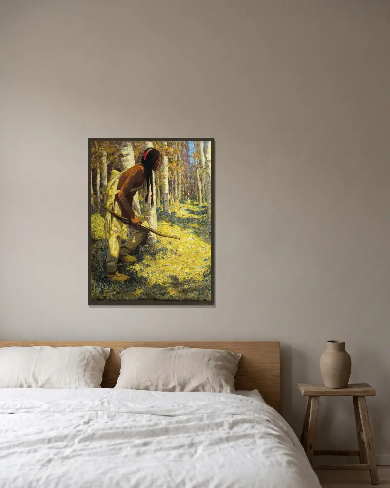 Indiánský lovec, Eanger Irving Couse v rámu na stěně