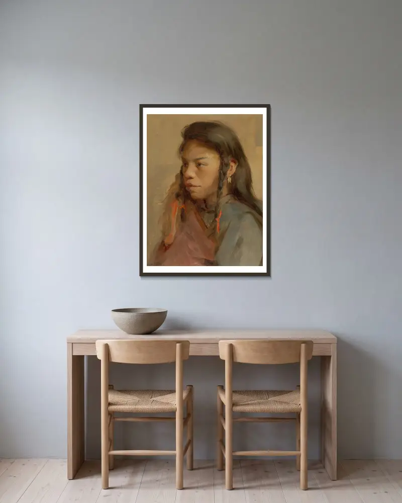 Tapatie von Eanger Irving Couse gerahmt an einer Wand