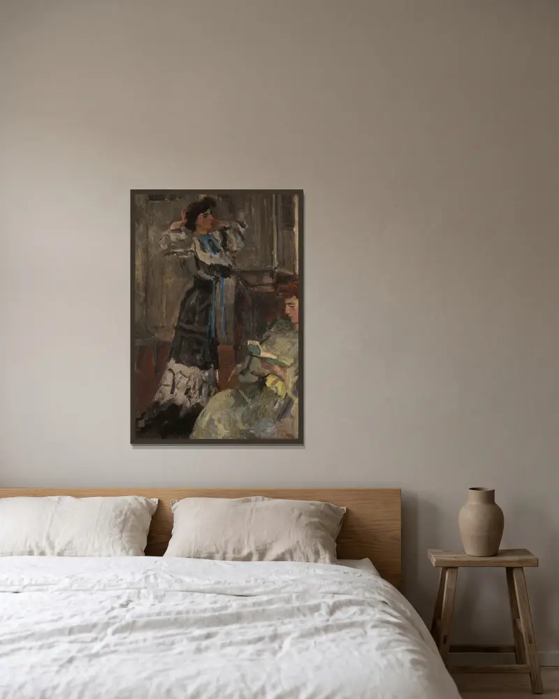 Zwei Frauen im Interieur av Isaac Israëls inramad på en vägg