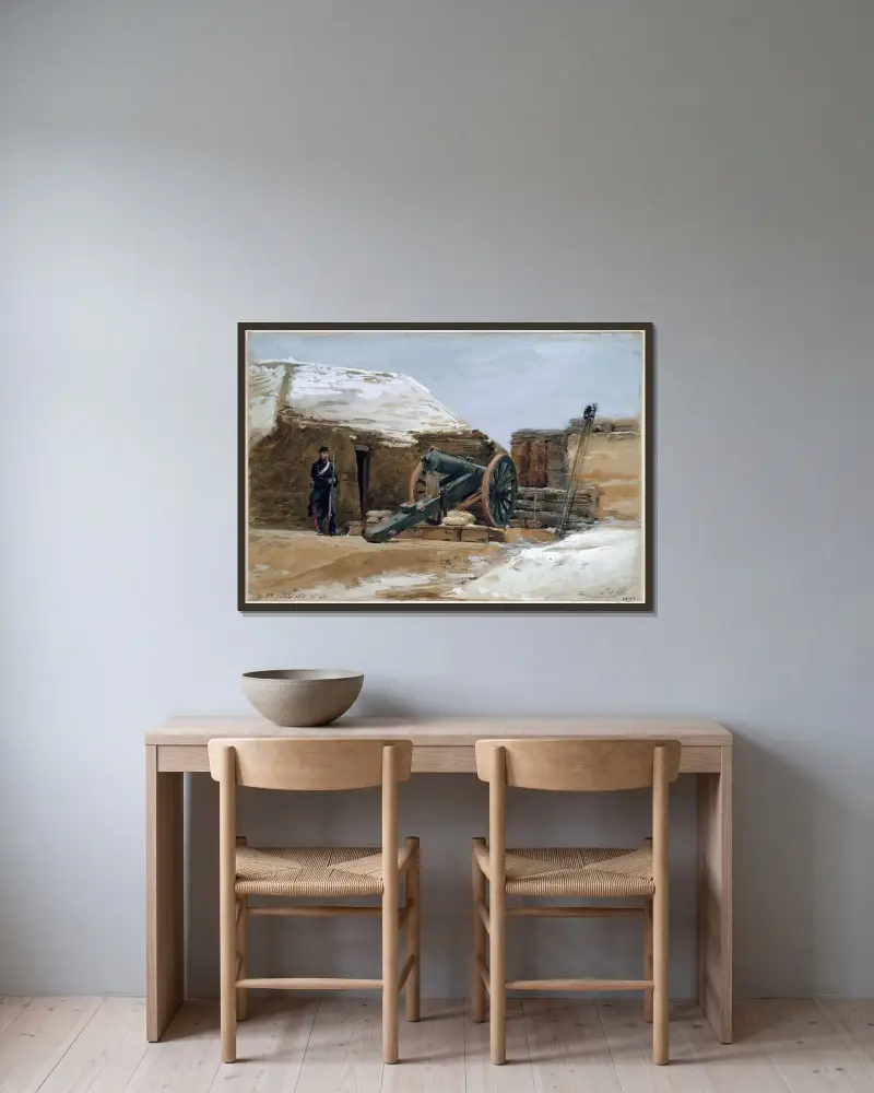 Le bastion 63. av Isidore Pils inramad på en vägg