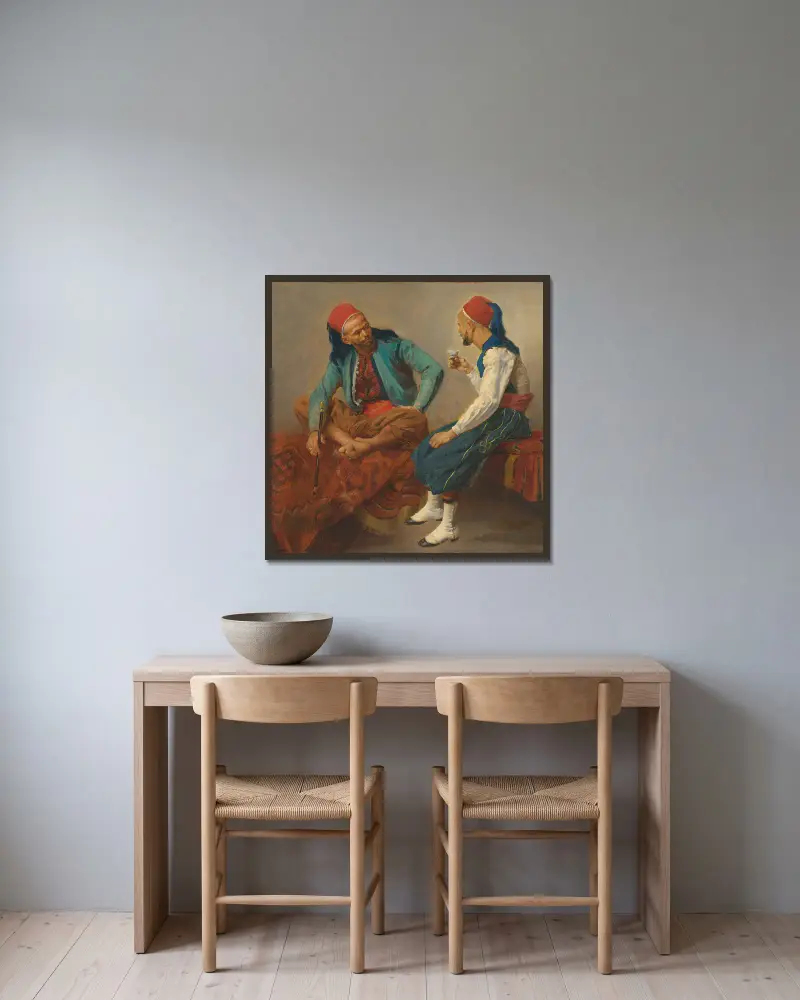 Dva Severoafričané rozmlouvají, Isidore Pils v rámu na stěně
