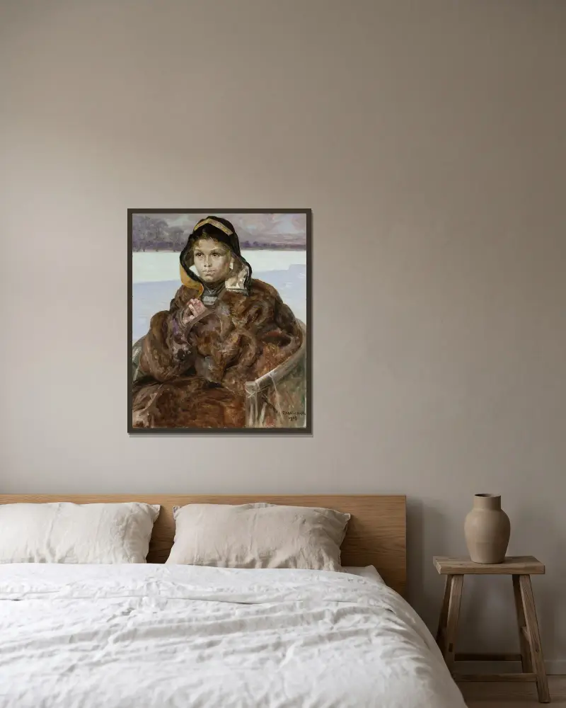 Ellenai von Jacek Malczewski gerahmt an einer Wand
