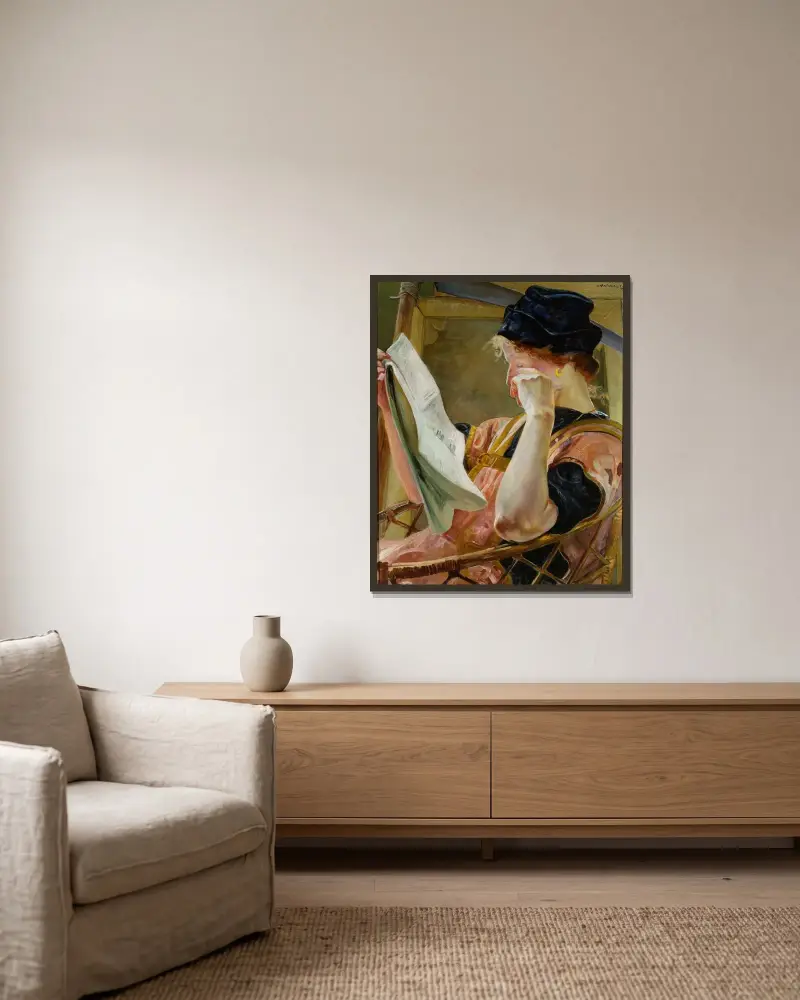 Female model von Jacek Malczewski gerahmt an einer Wand