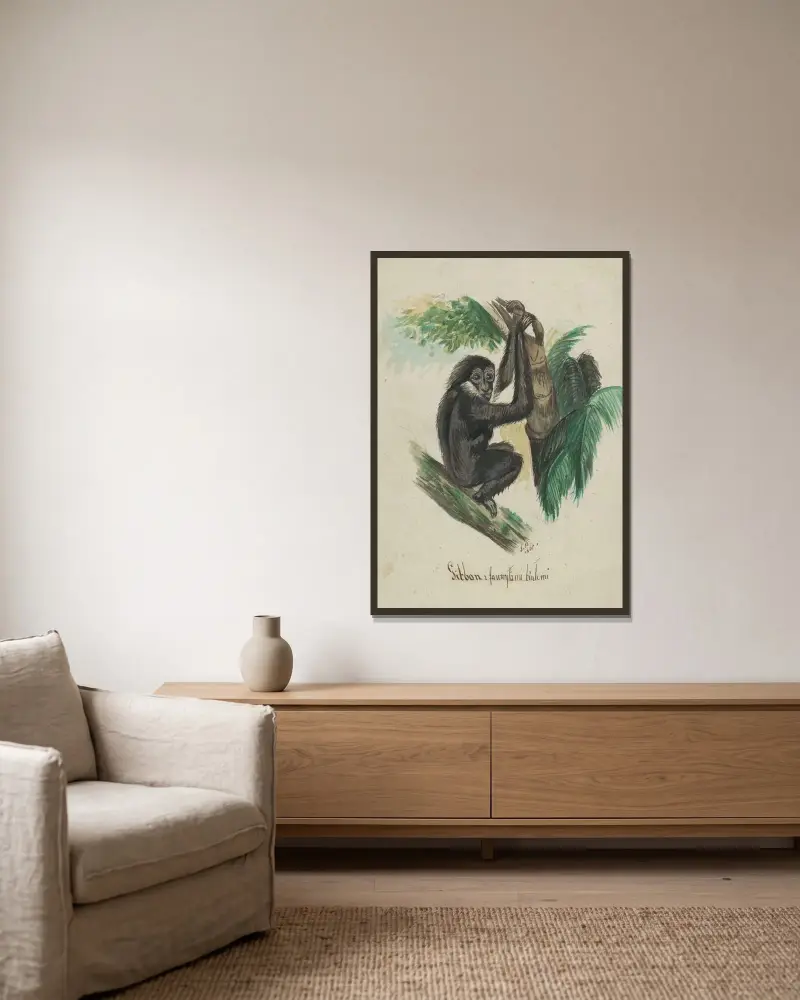 Gibon von Jacek Malczewski gerahmt an einer Wand