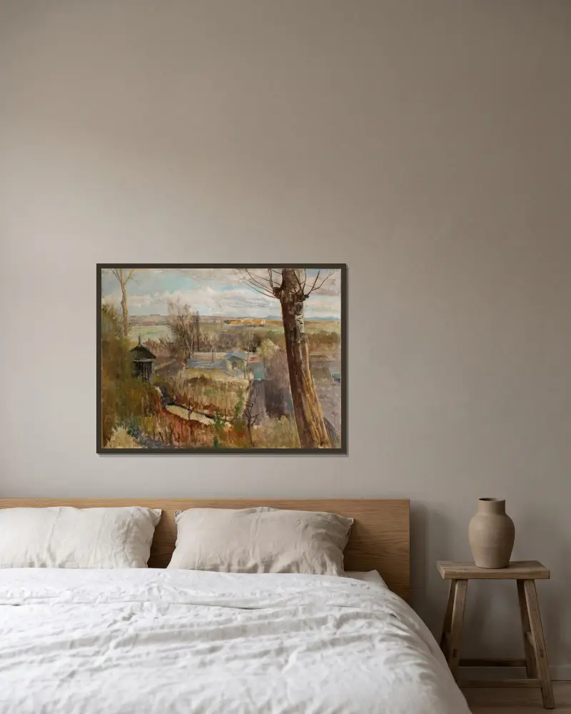 Landskap från Salwator av Jacek Malczewski inramad på en vägg