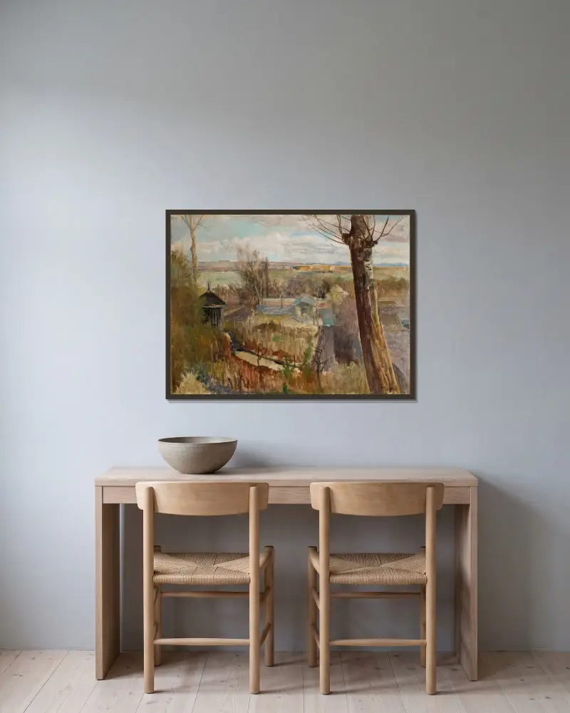 Landskap från Salwator av Jacek Malczewski inramad på en vägg