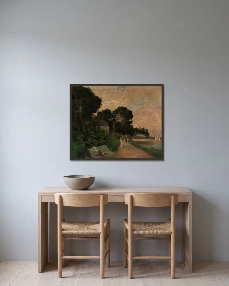 Landscape von Jacek Malczewski gerahmt an einer Wand