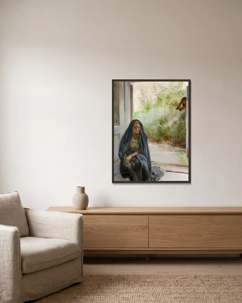 Meine Modelle – Triptychon (rechter Teil), 1909 – Nr. 2 von Jacek Malczewski gerahmt an einer Wand