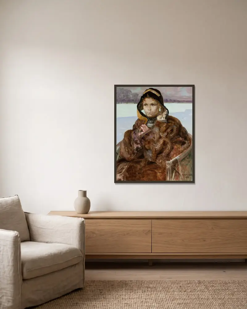 Praying Girl, Jacek Malczewski w ramie na ścianie