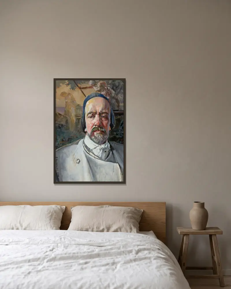 Self-portrait von Jacek Malczewski gerahmt an einer Wand
