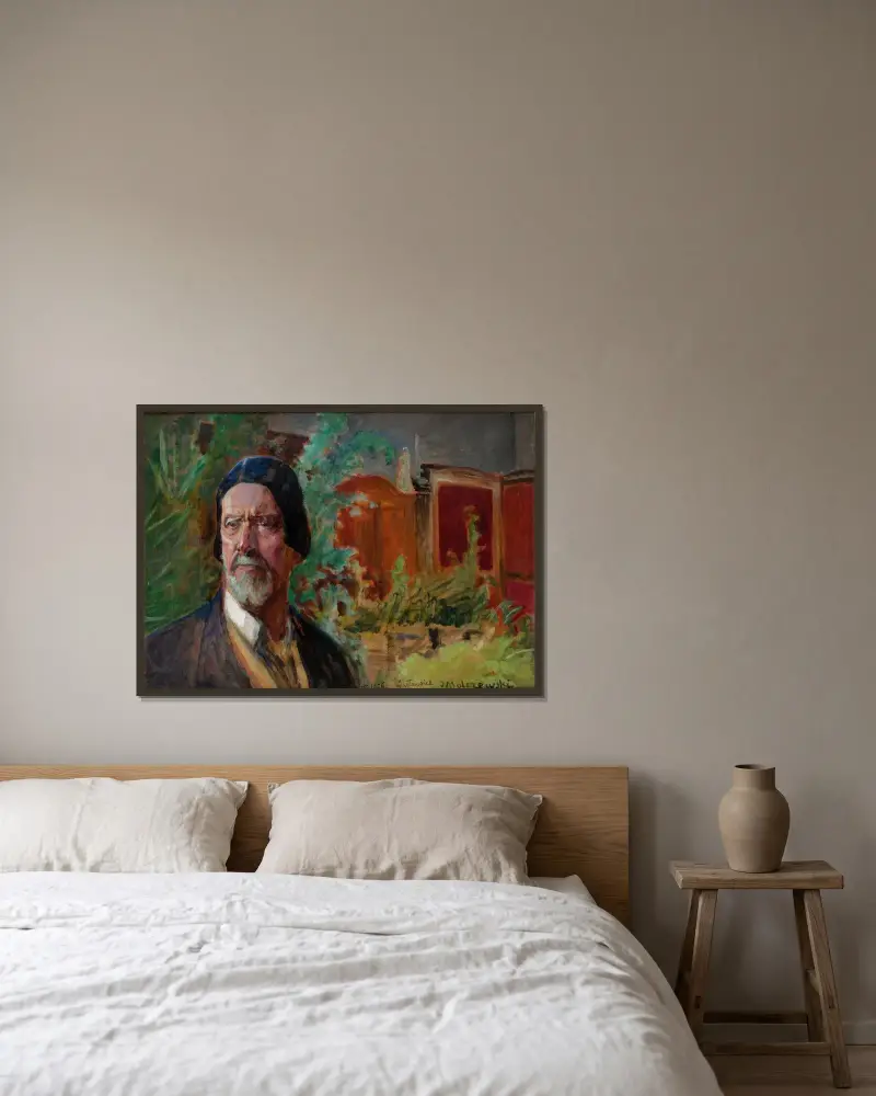 Self-Portrait von Jacek Malczewski gerahmt an einer Wand