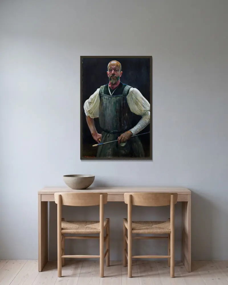 Self-Portrait von Jacek Malczewski gerahmt an einer Wand
