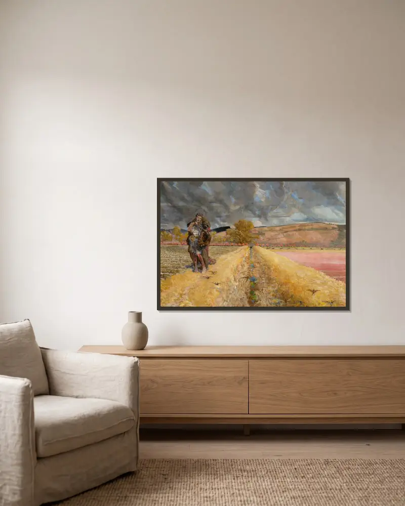 St Agnes von Jacek Malczewski gerahmt an einer Wand