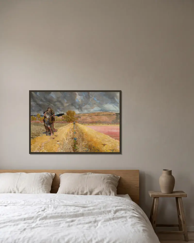 St Agnes von Jacek Malczewski gerahmt an einer Wand