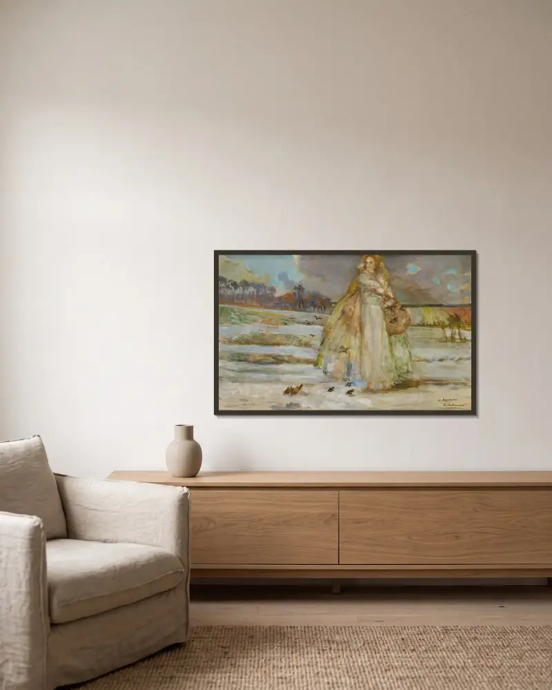 St Agnes von Jacek Malczewski gerahmt an einer Wand