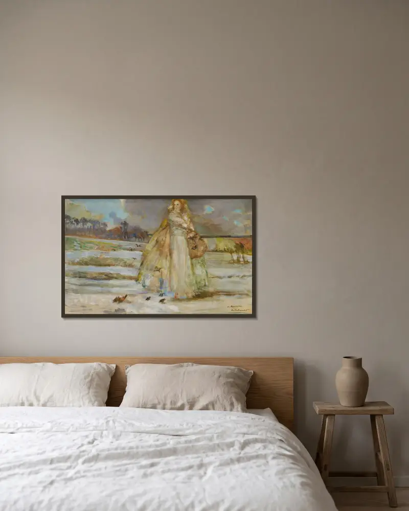 St Agnes von Jacek Malczewski gerahmt an einer Wand