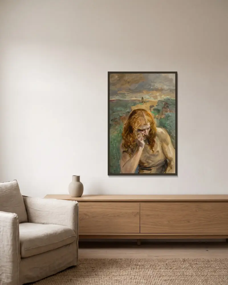 St. John the Baptist von Jacek Malczewski gerahmt an einer Wand