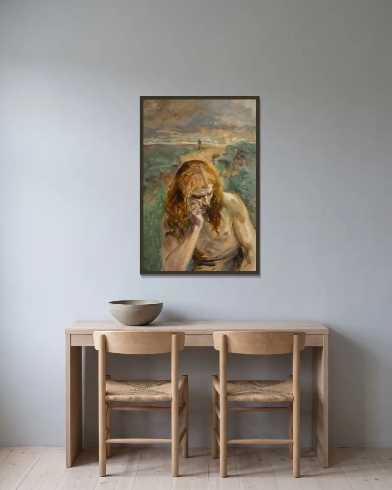 St. John the Baptist von Jacek Malczewski gerahmt an einer Wand