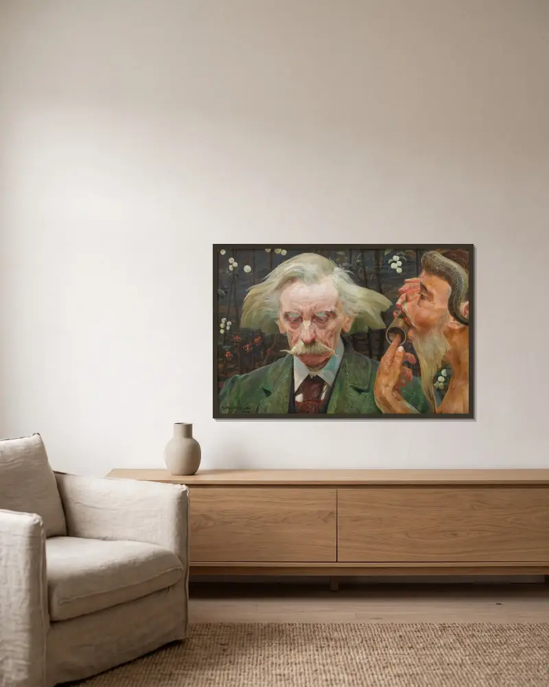 The Unknown Note von Jacek Malczewski gerahmt an einer Wand