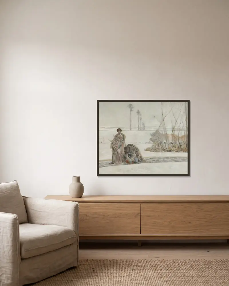 Winter landscape von Jacek Malczewski gerahmt an einer Wand