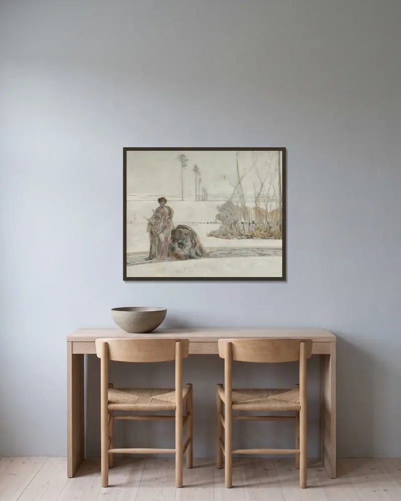 Winter landscape von Jacek Malczewski gerahmt an einer Wand