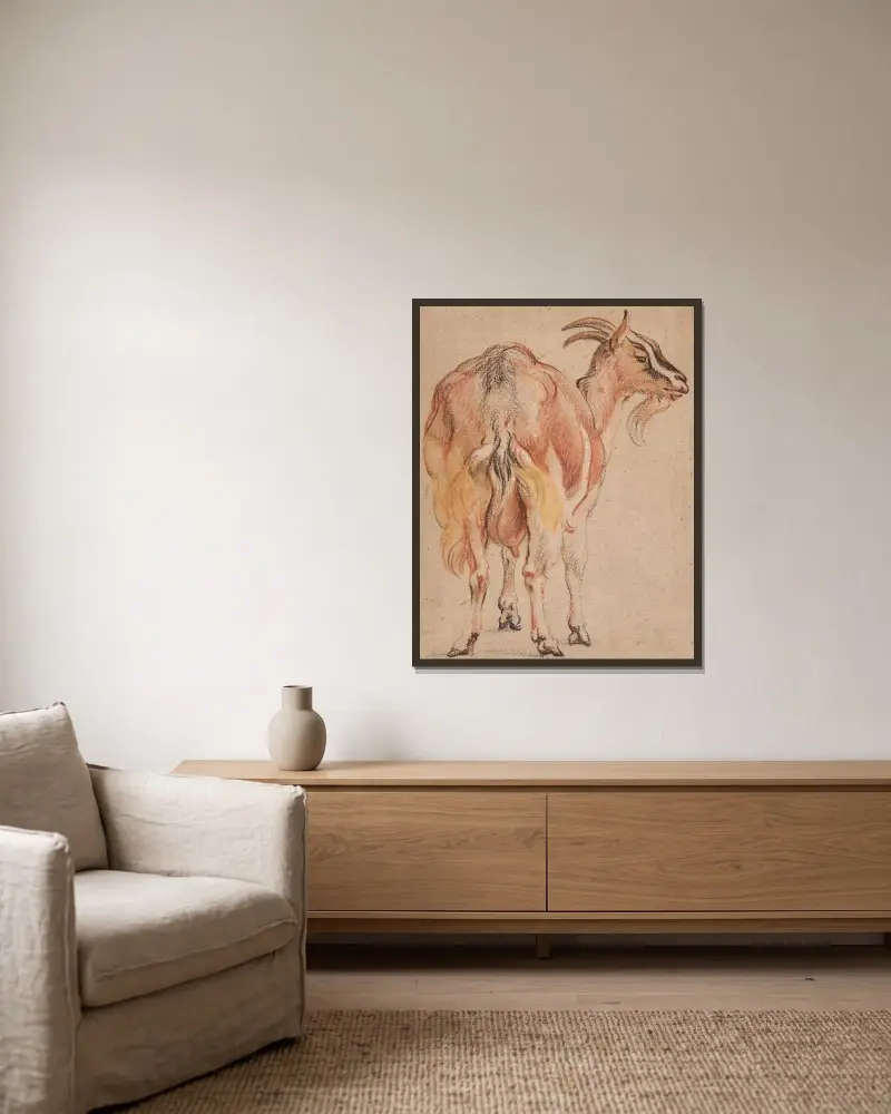 Get av Jacob Jordaens inramad på en vägg