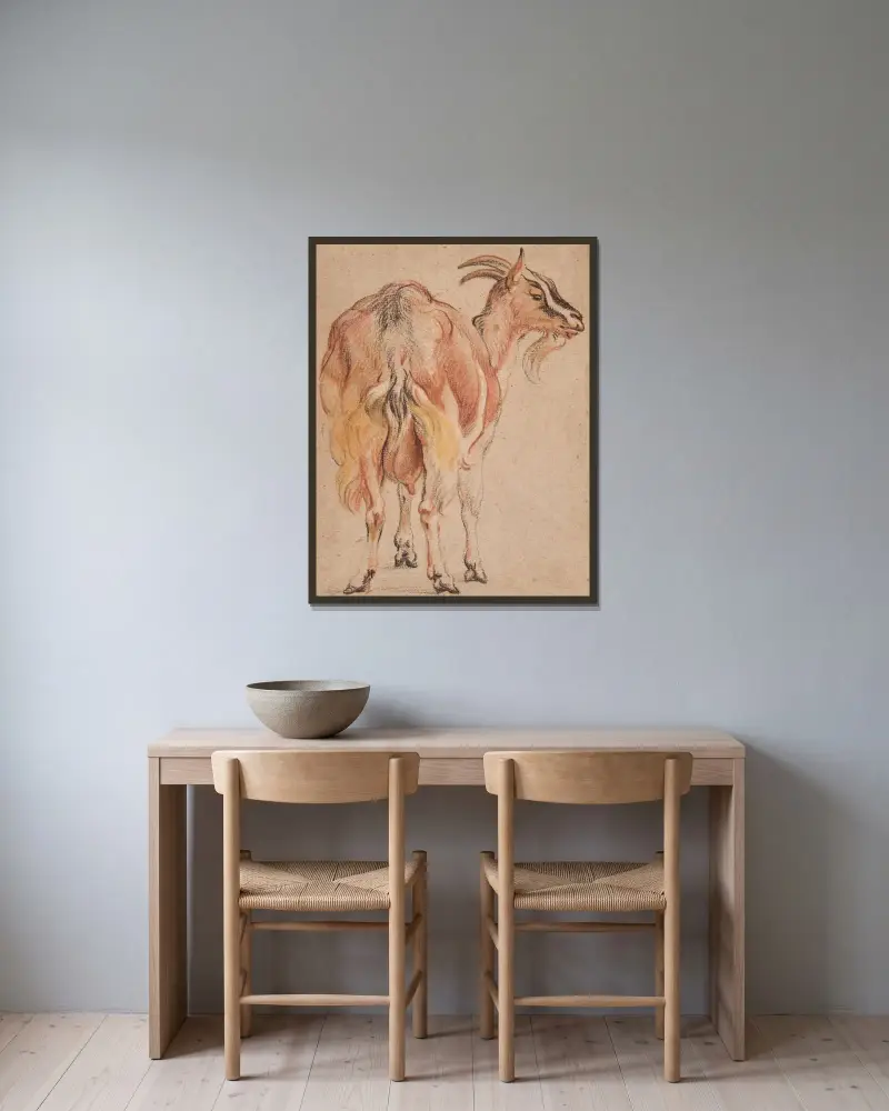 Get av Jacob Jordaens inramad på en vägg