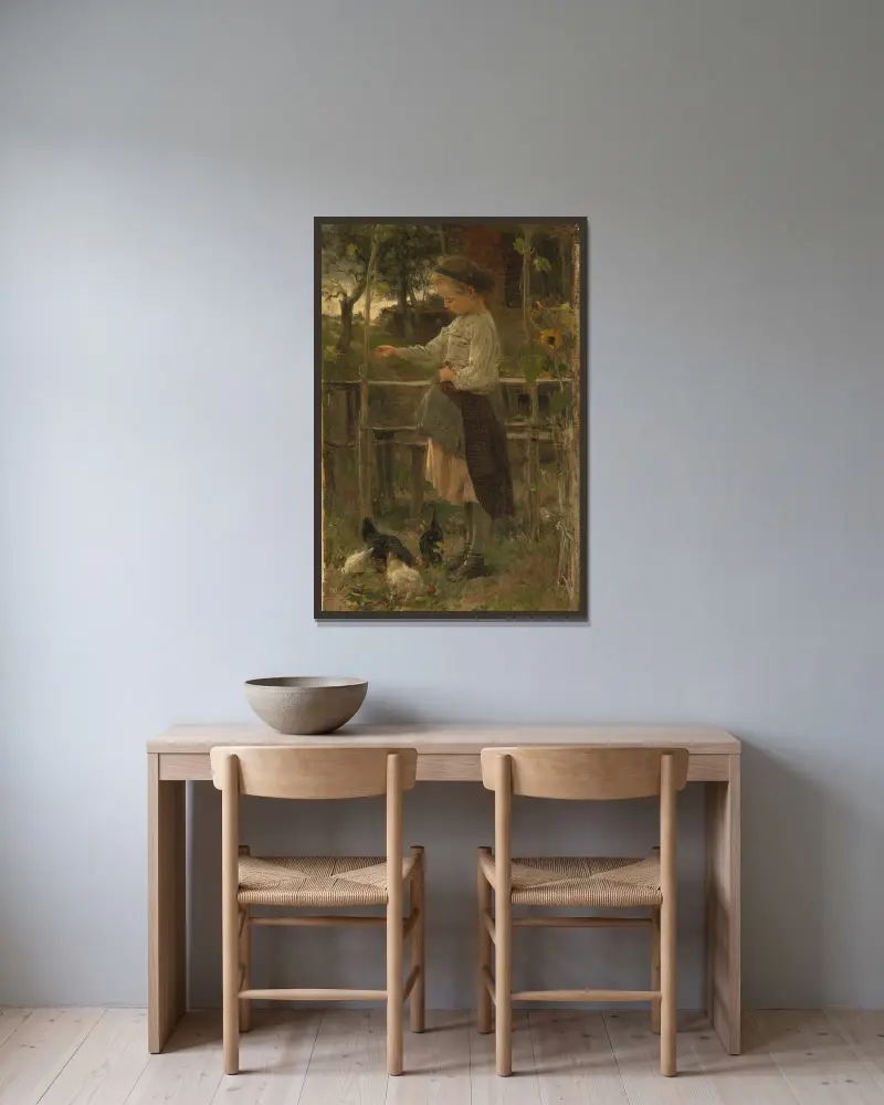 Krmení slepic, Jacob Maris v rámu na stěně