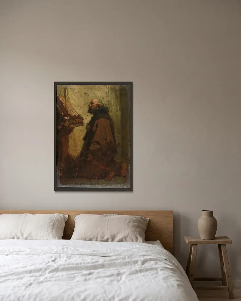 Modlící se mnich (Mnich při pobožnosti), Jacob Maris v rámu na stěně